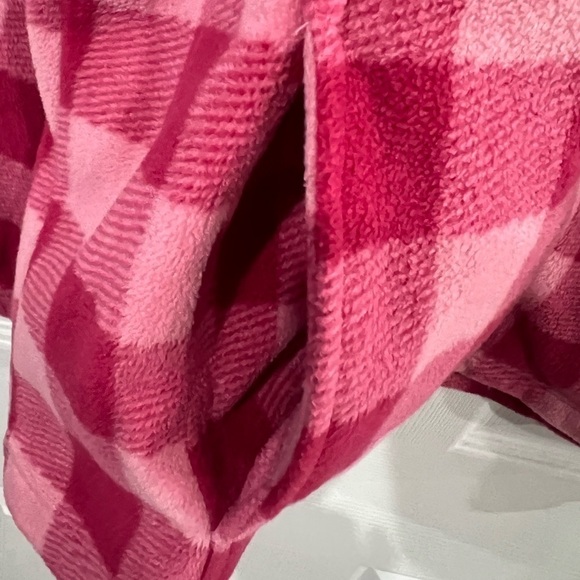 BLAIR Womens Fleece Plaid Zip Up Jacket - Picture 2 of 7